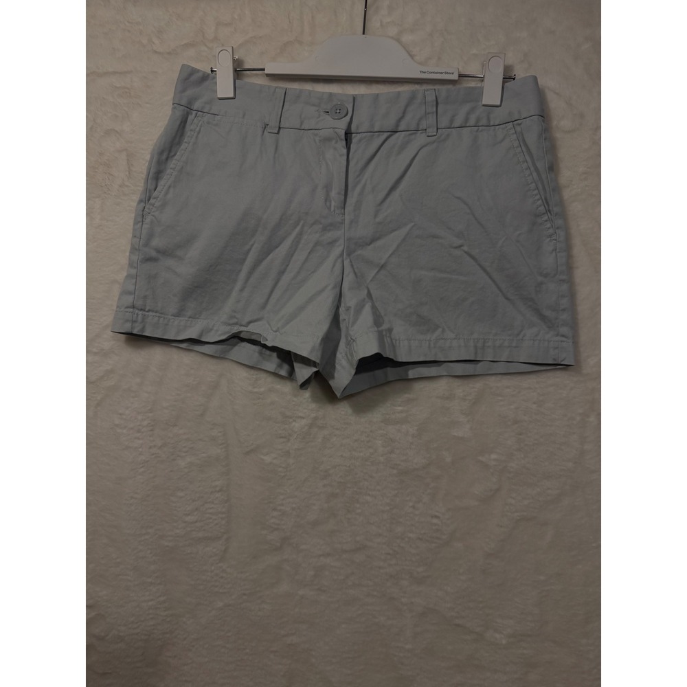 Ann Taylor LOFT Womens Light Blue Chino Shorts Size 4 Casual Summer Cotton Blend